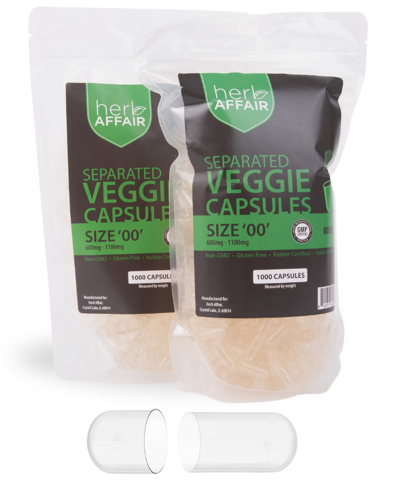 Separated Empty Vegetarian Capsules "Size 00" (TikTok)