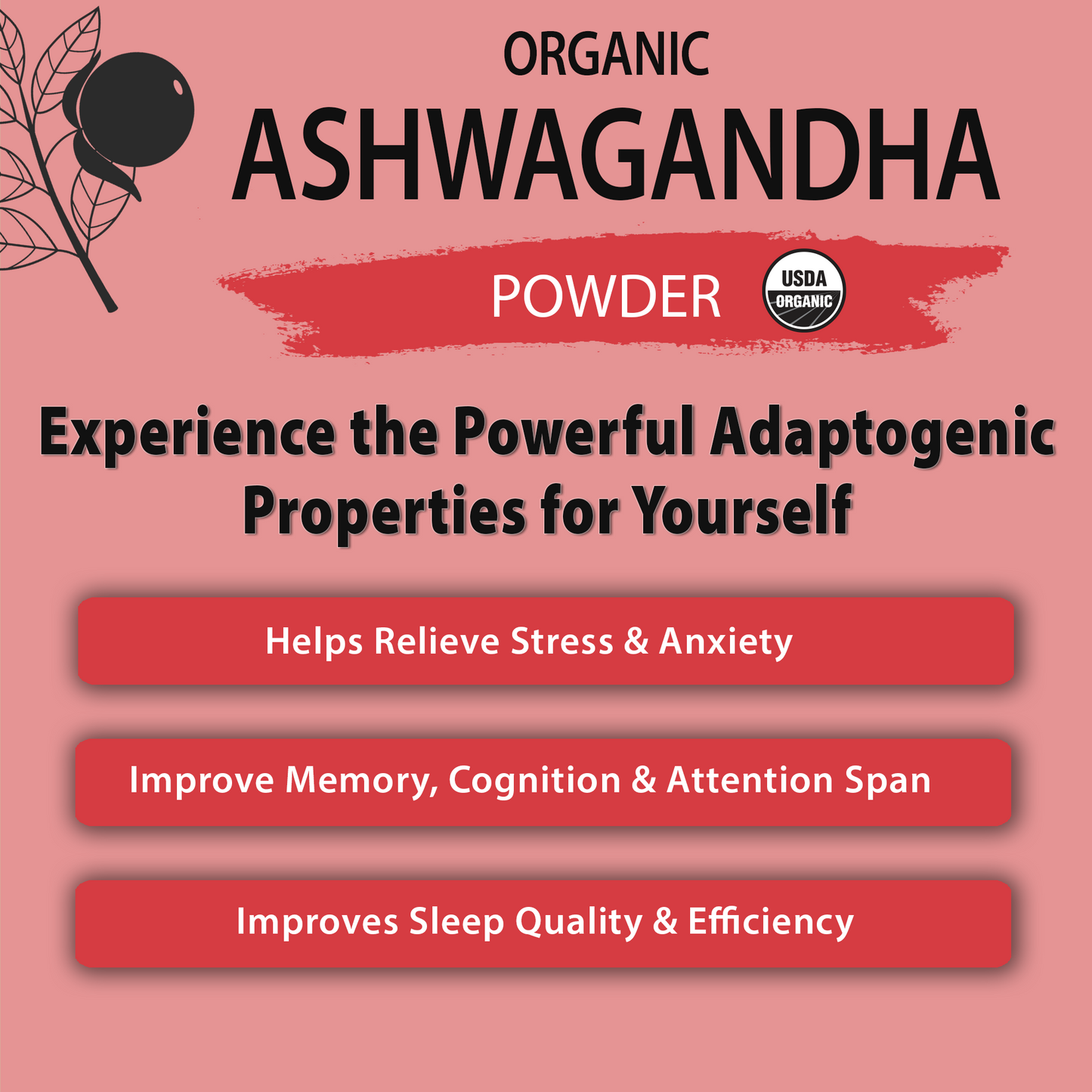 Organic Ashwagandha Powder (10.58 oz)