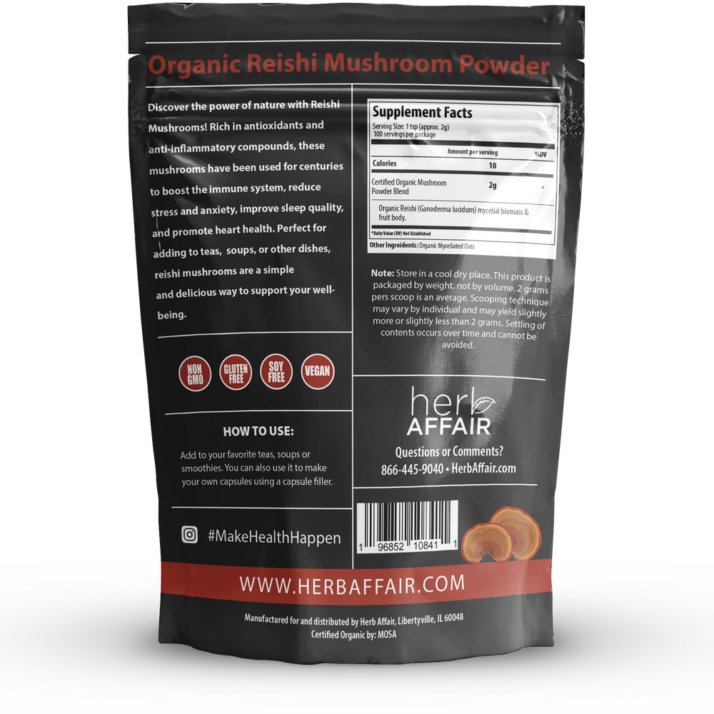 Organic Reishi Mushroom Powder (7.05 oz)