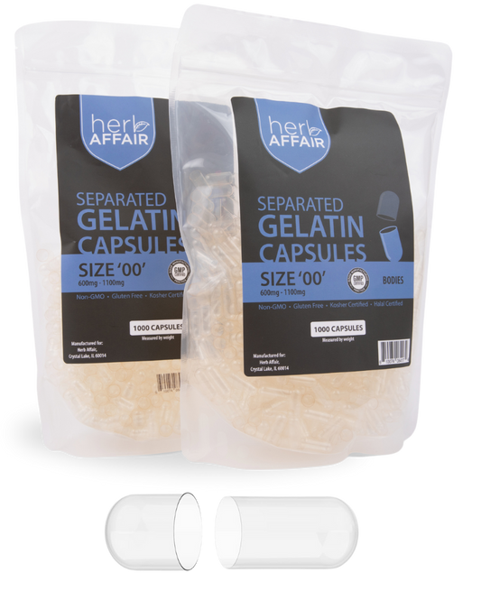 Separated Empty Gelatin Capsules "Size 00" (Subscription)