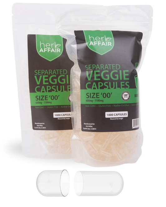 Separated Empty Vegetarian Capsules "Size 00" (Subscription)