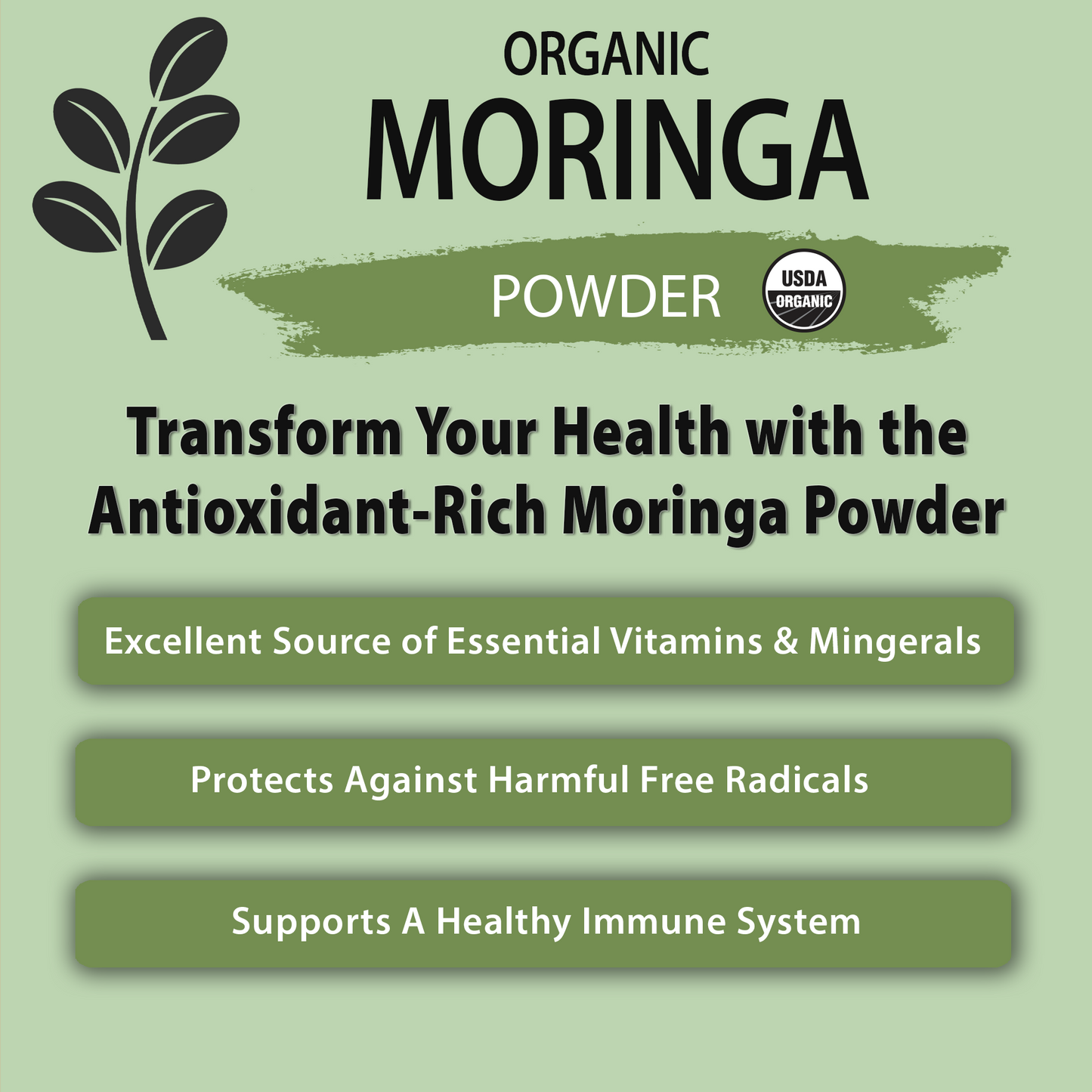 Organic Moringa Leaf Powder (10.58 oz)