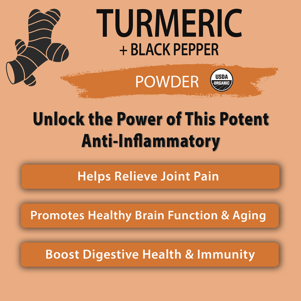 Organic Turmeric + Black Pepper Powder (10.58 oz)