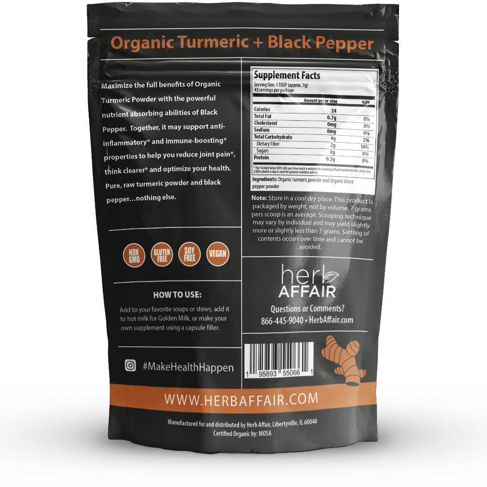 Organic Turmeric + Black Pepper Powder (10.58 oz)
